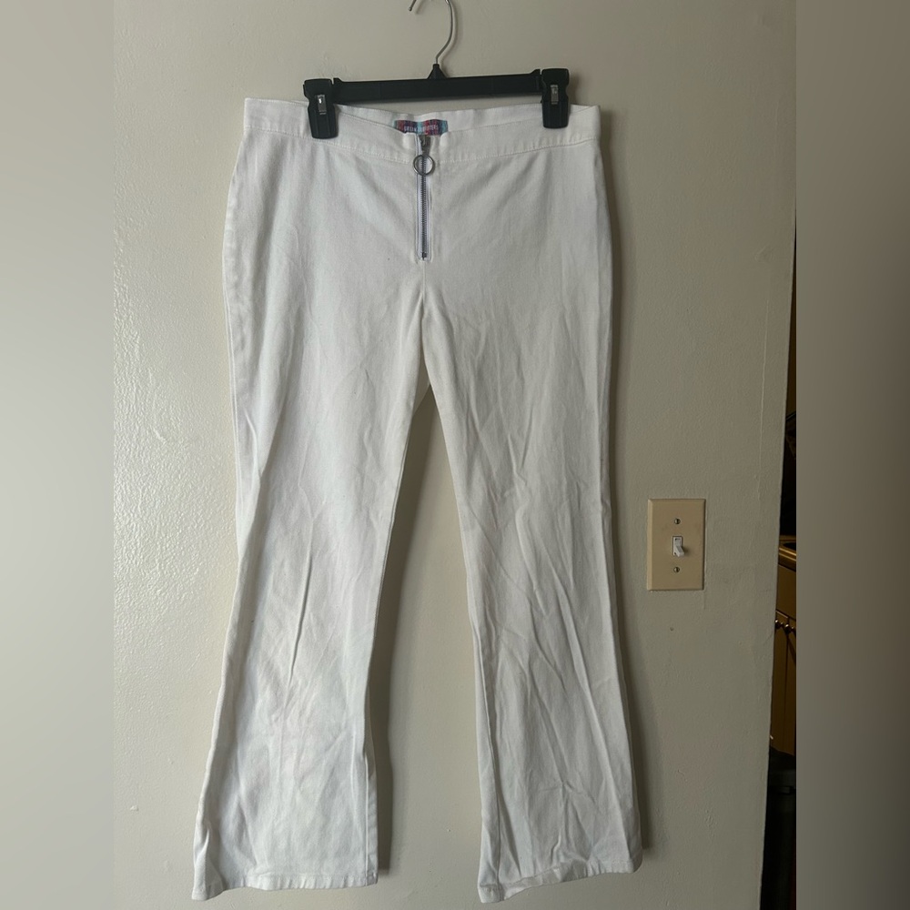 Urban Outfitters White Flared Cowgirl Bootcut Jeans Festival Pants Y2K Women's 8